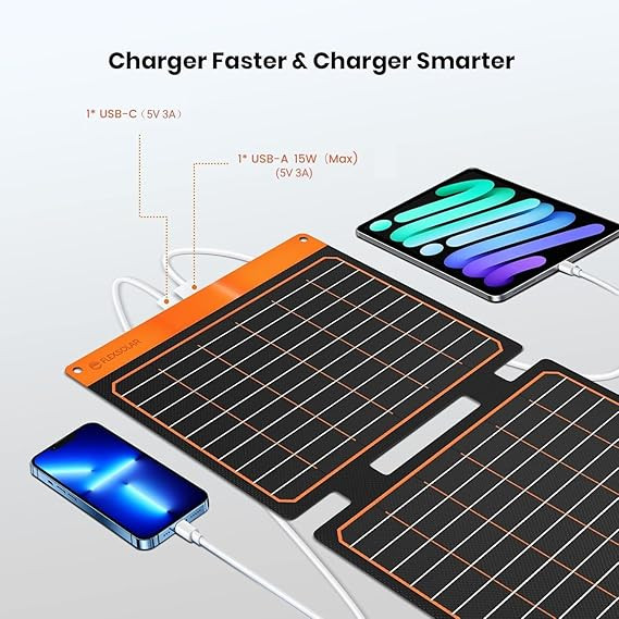 شارژر خورشیدی 12 واتی FlexSolar قدرت خورشید و انرژی پاک