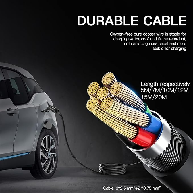 شارژ فست خودروی برقی 7 متری سریع و مطمئن با Jatrhg EV Charger