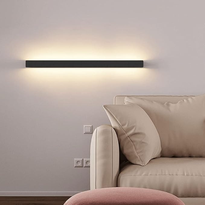 چراغ دیواری LED مدل مستطیلی سیاه 40cm