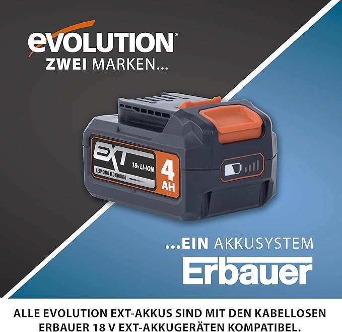 باتری لیتیوم یون 4 آمپر 18 ولت Evolution Power Tools