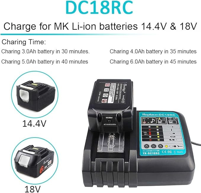 شارژر QUPERR-DC18RC برای باتریهای ماکیتا