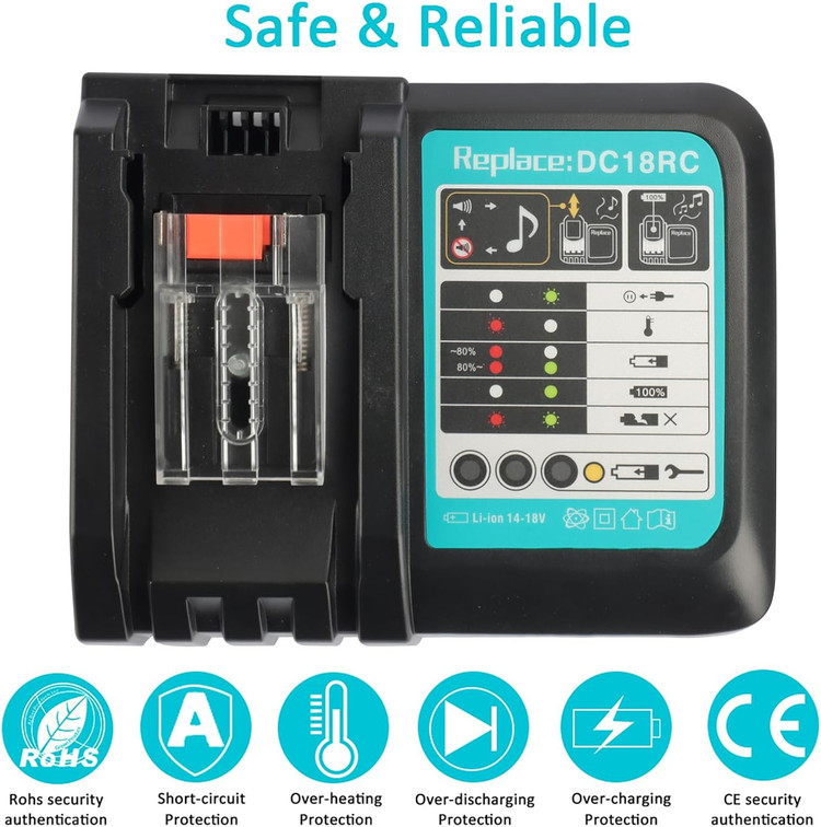 شارژر QUPERR-DC18RC برای باتریهای ماکیتا