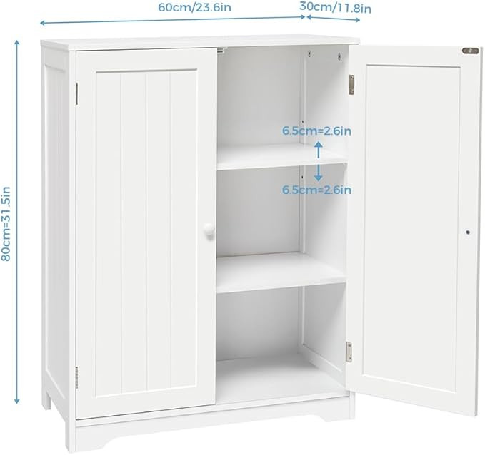کابینت سفید روشویی ابعاد 69x 36 x 14cm