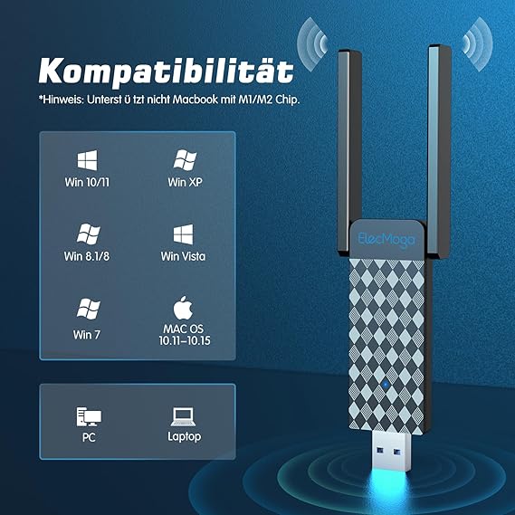 دانگل USB وایفای ایلکموگا AC1300