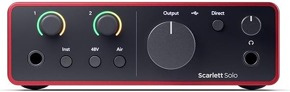 کارت صدا حرفه ای Focusrite Scarlett Solo Studio نسل 4 به همراه میکروفون
