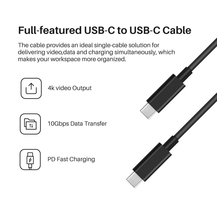 کابل حرفهای usb c to c هوئیون
