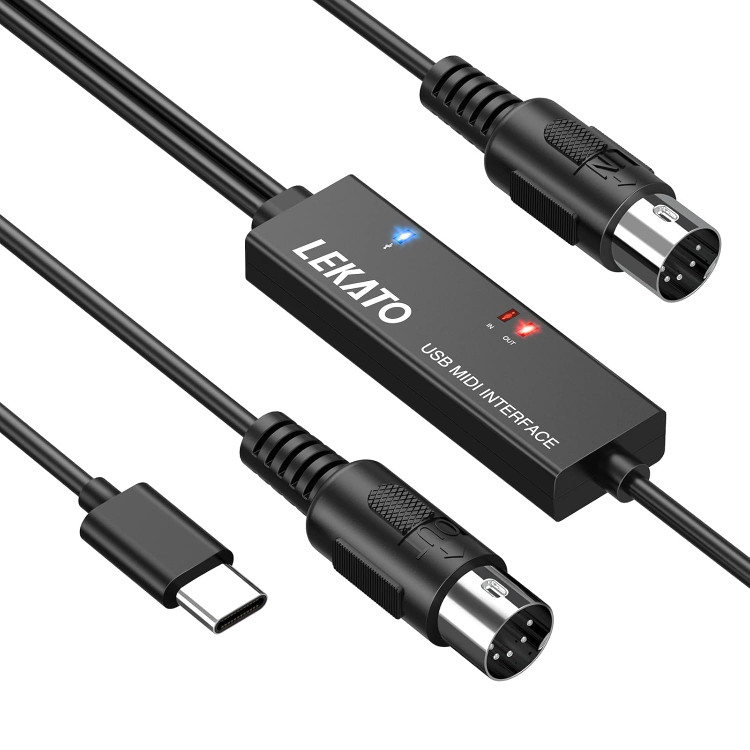 کابل لکاتو MIDI به USB-C مناسب کیبورد موسیقی