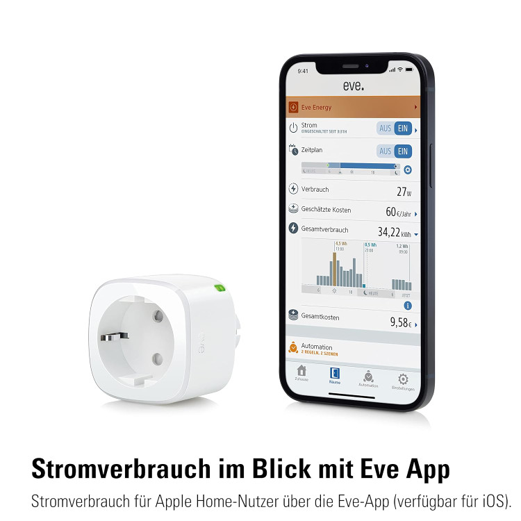 پریز هوشمند Eve Smart Device Control مدیریت انرژی و دربها