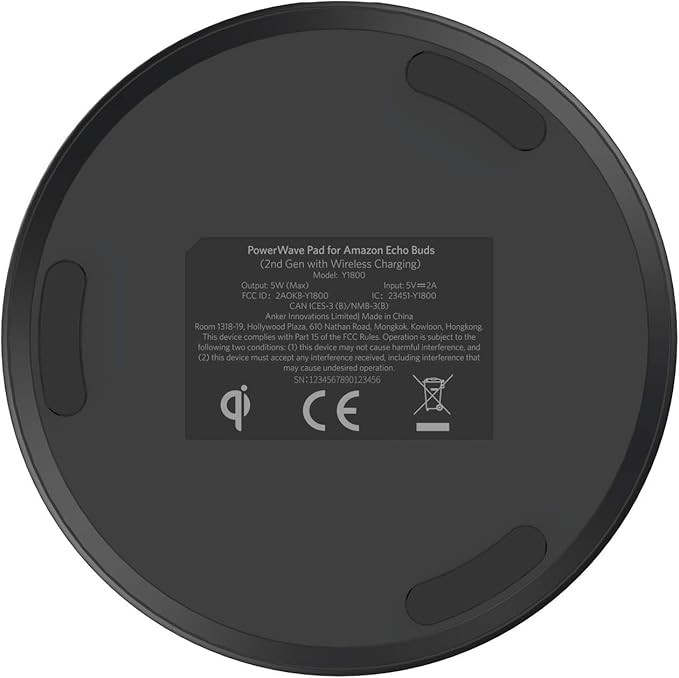 پد شارژ بیسیم ۵ واتی PowerWave طراحی اختصاصی برای Amazon Echo Buds