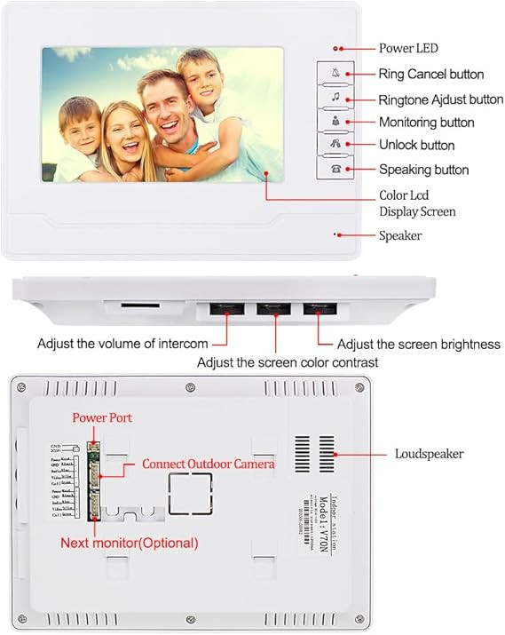 آیفون تصویری uoweky V70N با صفحه نمایش ۷ اینچی