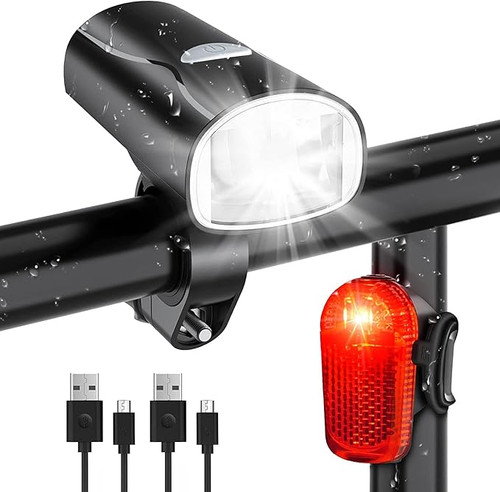 مجموعه کامل چراغ جلو و عقب دوچرخه با شارژ USB