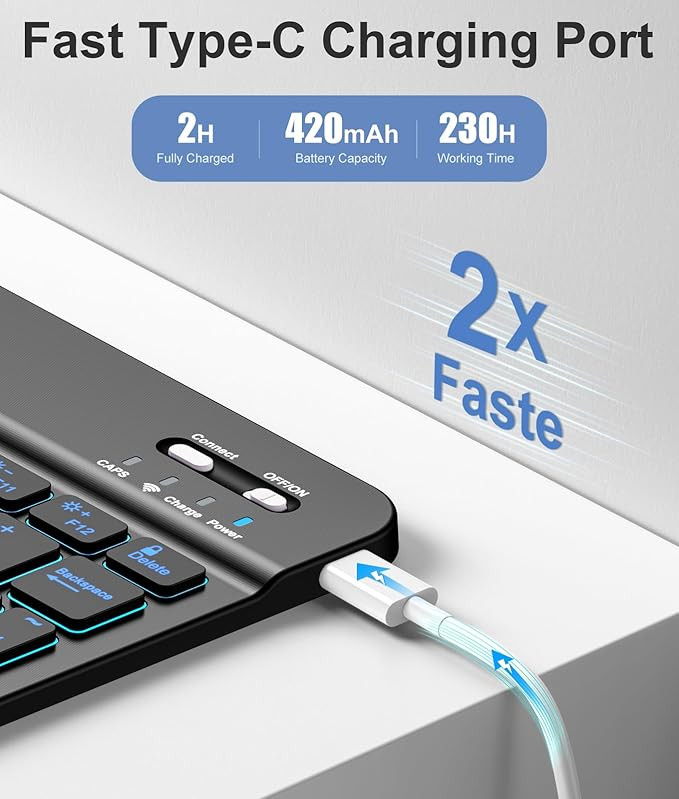 کاور Vobafe همراه با کیبورد برای iPad 10 و 11