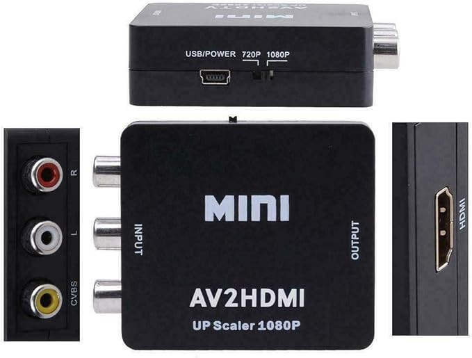 مبدل RCA به HDMI با پشتیبانی 1080P همراه کابل USB