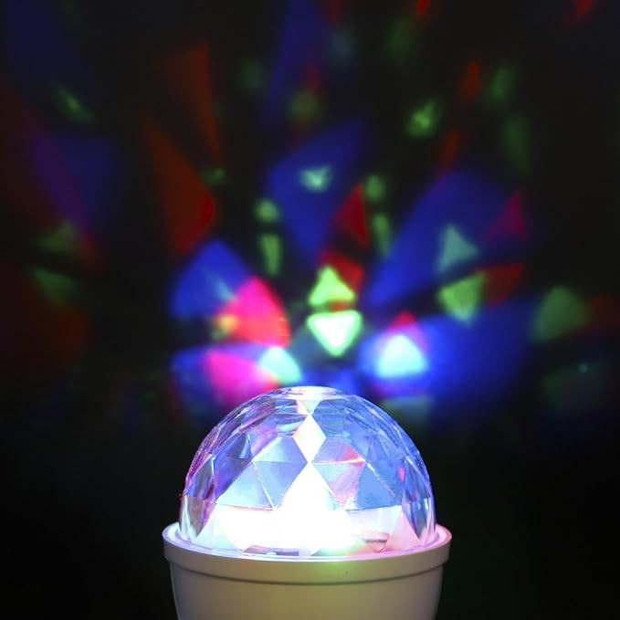 چراغ RGB چرخان خودکار 3 وات پایه E27 برای مهمانی و کلوپ