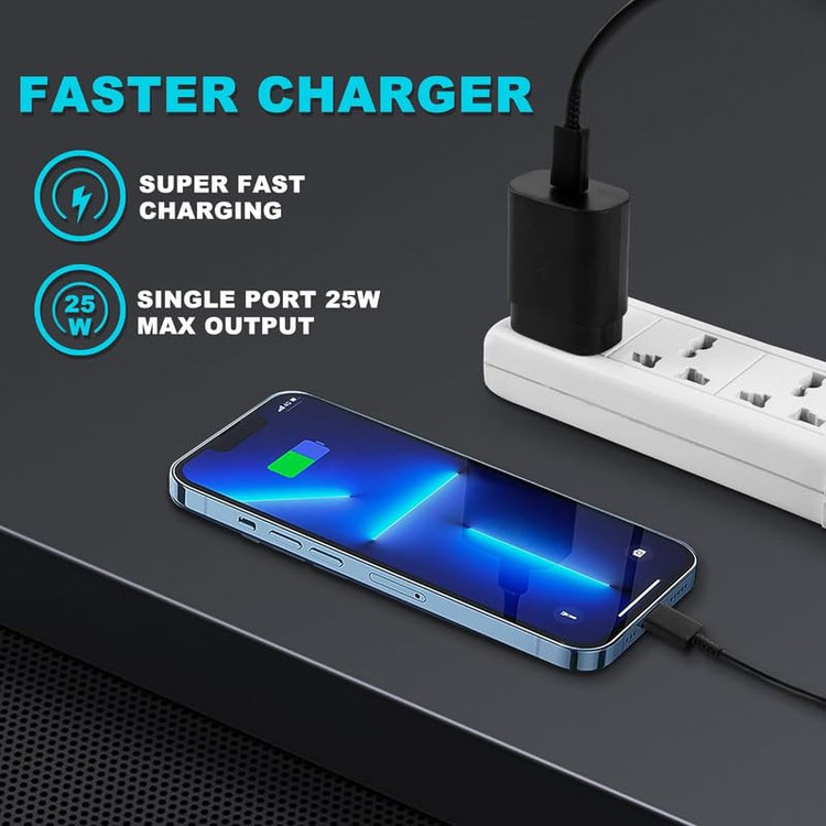 اداپتور fast شارژ سامسونگ 25 وات تایپ سی