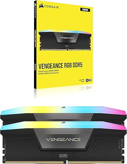 رم کورسیر RGB DDR5 64GB (2x32GB) 6000MHz - سازگار با Intel XMP و iCUE