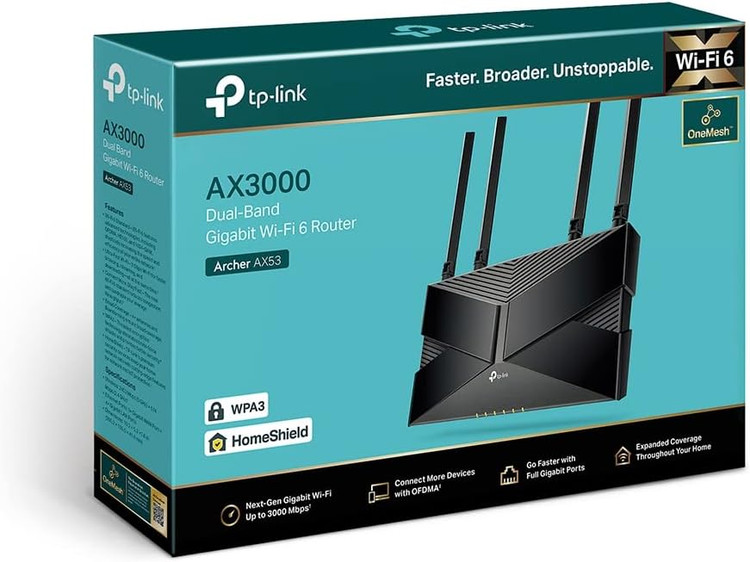 روتر دو باند TP-Linkمدل Archer AX53 Gigabit Wi-Fi 6 AX3000