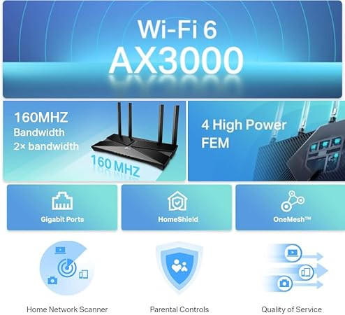 روتر دو باند TP-Linkمدل Archer AX53 Gigabit Wi-Fi 6 AX3000