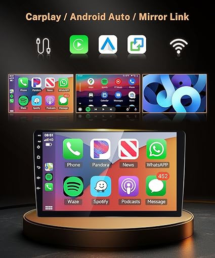 مانیتور خودرو 8 هستهای 4G+64G
