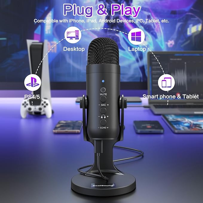 میکروفون استودیویی حرفهای کاندنسر zealsound