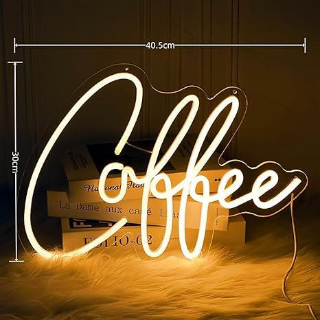 تابلوی نئون coffee با منبع تغذیه USB