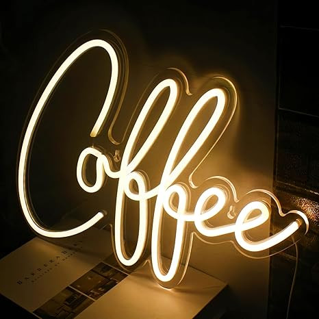 تابلوی نئون coffee با منبع تغذیه USB
