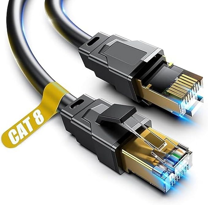 کابل اترنت Cat 8 با شیلد مقاوم و سرعت بالا