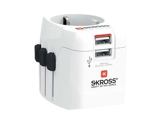 اداپتور مسافرتی SKROSS با دو خروجی USB-A
