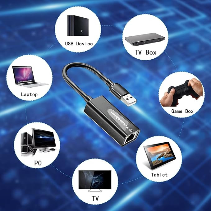 مبدل USB 2.0 به شبکه LAN اترنت مدل Tccmebius