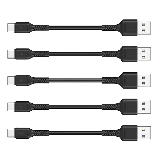 کابل USB-C فست شارژ 10 سانتی‌متری بسته 5 عددی