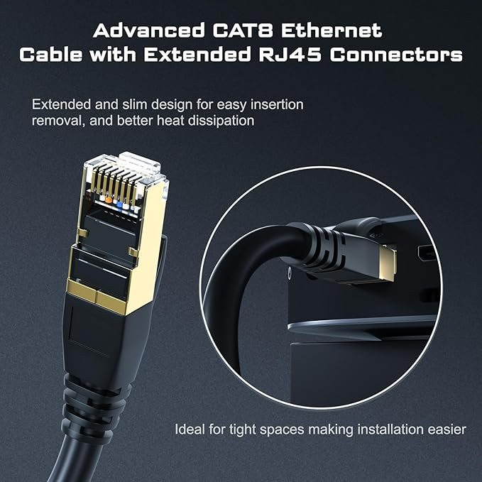 کابل شبکه Cat8 DbillionDa سرعت بالا 2000MHz