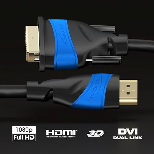 کابل نیم متری HDMI به DVI