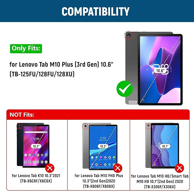 کاور محافظ با کیبورد وایرلس برای تبلت Lenovo Tab M10 Plus نسل سوم 10.6 اینچ