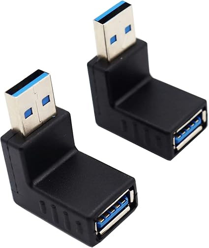 مبدل USB 3.0 نری به مادگی با زاویه ۹۰ درجه بسته ۲ عددی