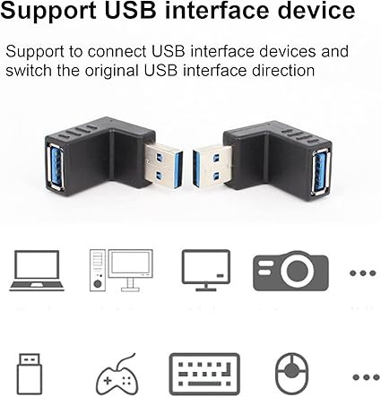 مبدل USB 3.0 نری به مادگی با زاویه ۹۰ درجه بسته ۲ عددی