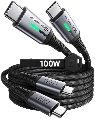 کابل فست شارژ INIU مدل USB C با توان 100 وات بسته 2 عددی