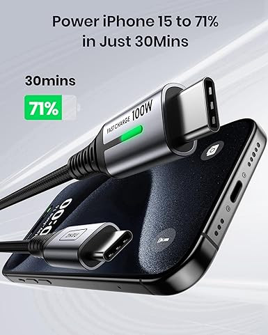 کابل فست شارژ INIU مدل USB C با توان 100 وات بسته 2 عددی