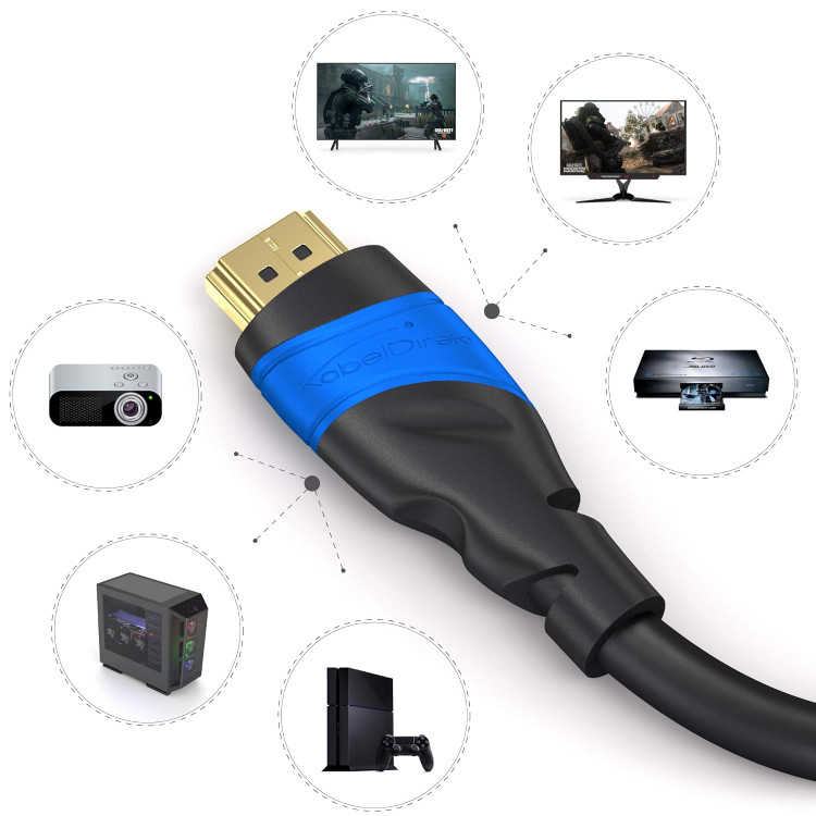 کابل HDMI طول 15متر برند KabelDirekt پشتیبانی تصویر تا 4k