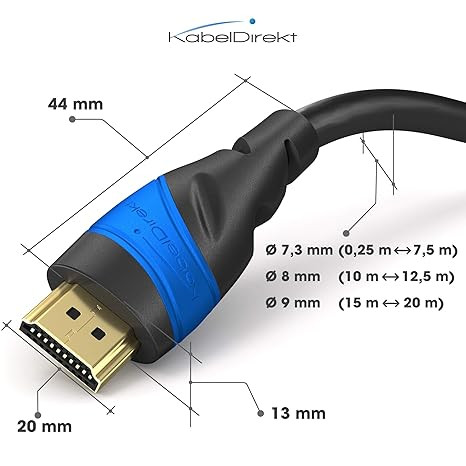 کابل HDMI طول 4متر برند KabelDirekt پشتیبانی تا 4k
