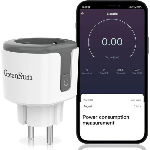 پریز هوشمند GreenSun با مانیتور مصرف انرژی