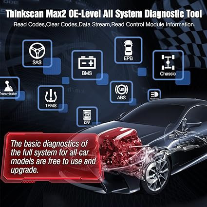 اسکنر دیاگ حرفه ای Thinkscan Max2 مدل TK909
