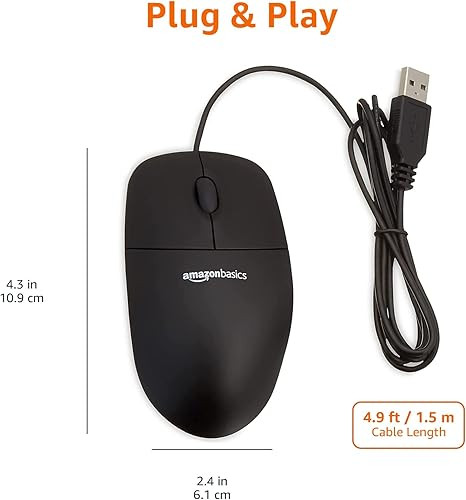 ماوس سیمی Amazon Basics