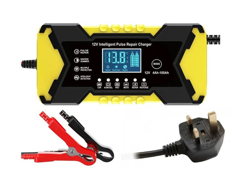 شارژر باتری هوشمند 12 ولت 6 آمپر مدل 12V6A (4Ah-100Ah)